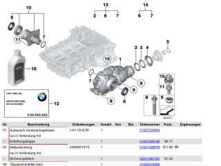 bontott BMW 3 E92 Első Differenciálmű