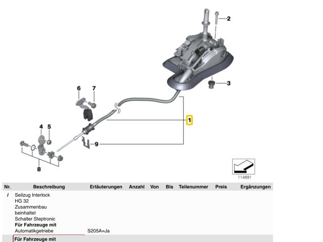 bontott BMW 3 E92 Automata Váltókar