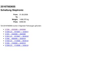 bontott BMW 3 E92 Automata Váltókar