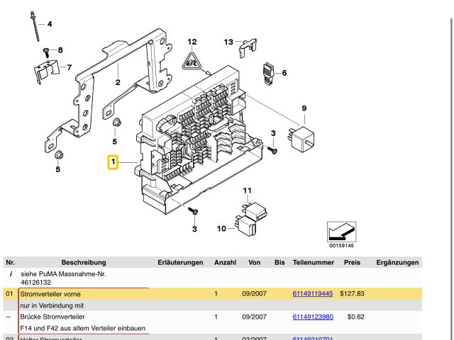 bontott BMW 3 E92 Biztosítéktábla Utastér