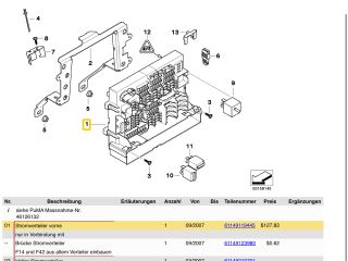 bontott BMW 3 E92 Biztosítéktábla Utastér