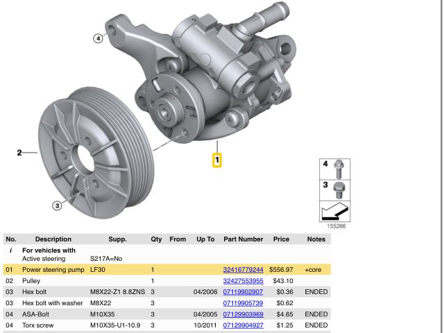 bontott BMW 3 E92 Hidraulika Szivattyú