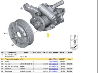 bontott BMW 3 E92 Hidraulika Szivattyú