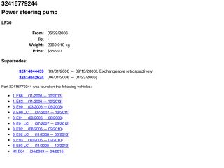 bontott BMW 3 E92 Hidraulika Szivattyú