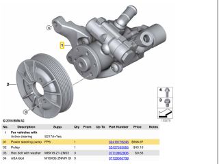 bontott BMW 3 E92 Hidraulika Szivattyú