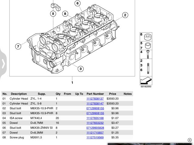 bontott BMW 3 E92 Bal Hengerfej (V-Motor/Boxer)