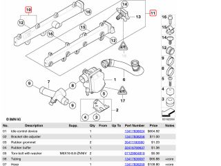 bontott BMW 3 E92 Fojtószelep (Mechanikus)