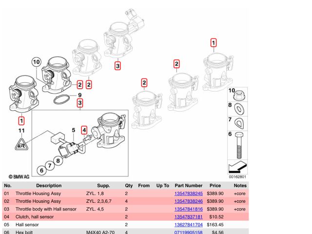bontott BMW 3 E92 Fojtószelep (Mechanikus)