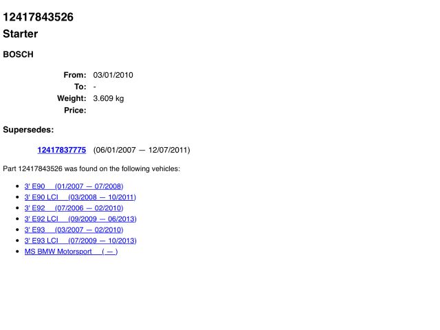 bontott BMW 3 E92 Önindító