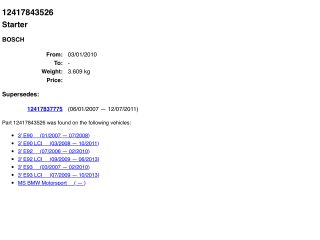 bontott BMW 3 E92 Önindító