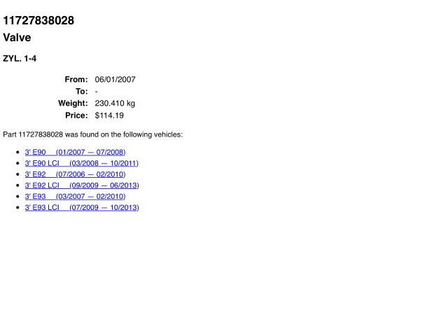 bontott BMW 3 E92 Szívósor Állító Vákuumszelep