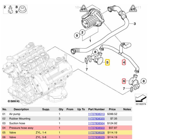 bontott BMW 3 E92 Szívósor Állító Vákuumszelep