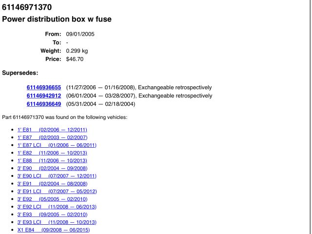 bontott BMW 3 E92 Pozitív Kábel Elosztó