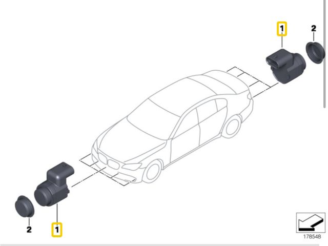 bontott BMW 3 E92 Tolatóradar Fej