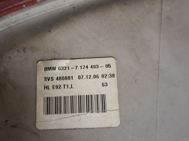 bontott BMW 3 E93 Bal Külső Hátsó Lámpa