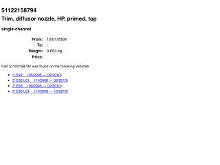 bontott BMW 3 E93 Hátsó Lökhárító Alsó (Műanyag)