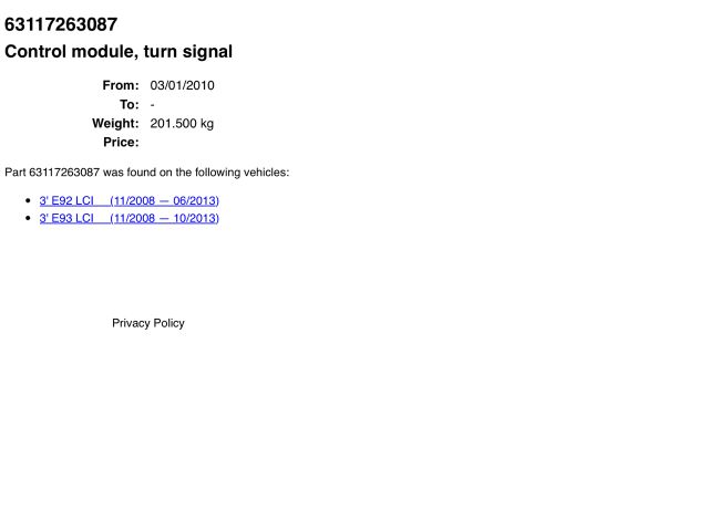 bontott BMW 3 E93 Irányjelző Relé