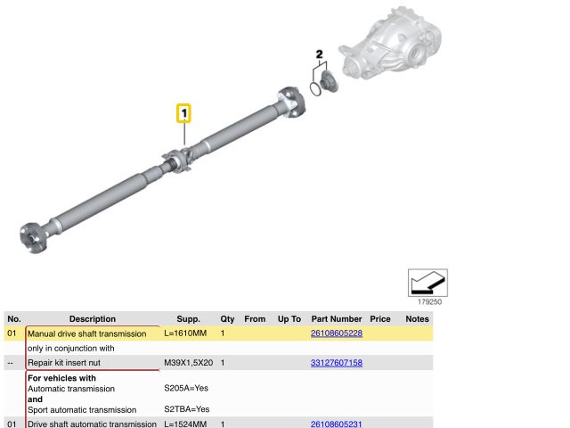 bontott BMW 3 F30-F35 Kardántengely