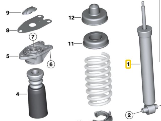 bontott BMW 3 F30-F35 Bal hátsó Lengéscsillapító