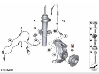 bontott BMW 3 F30-F35 Jobb első Csonkállvány