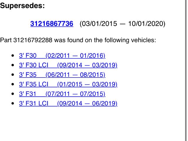 bontott BMW 3 F30-F35 Jobb első Csonkállvány