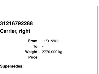 bontott BMW 3 F30-F35 Jobb első Csonkállvány