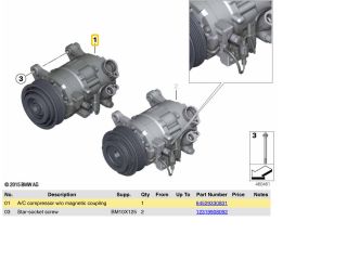 bontott BMW 3 F30-F35 Klímakompresszor