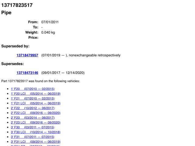 bontott BMW 3 F30-F35 Szívó Cső