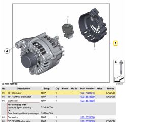 bontott BMW 3 F30-F35 Generátor