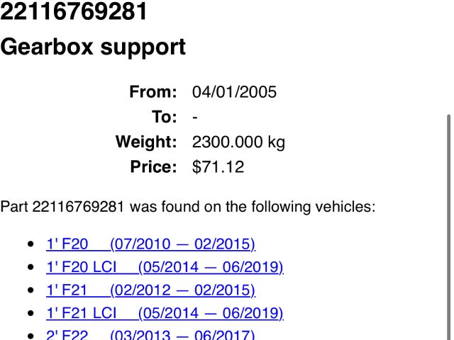 bontott BMW 3 F30-F35 Váltó Tartó Bak (Pozíciófüggetlen)