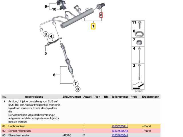 bontott BMW 3 F30-F35 Közösnyomócső