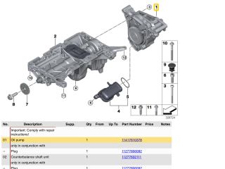 bontott BMW 3 F30-F35 Olajszivattyú