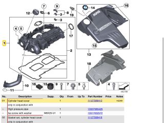 bontott BMW 3 F30-F35 Szelepfedél