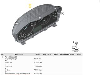 bontott BMW 3 F30-F35 Kilométeróra