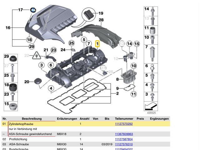 bontott BMW 3 F30-F35 Szelepfedél