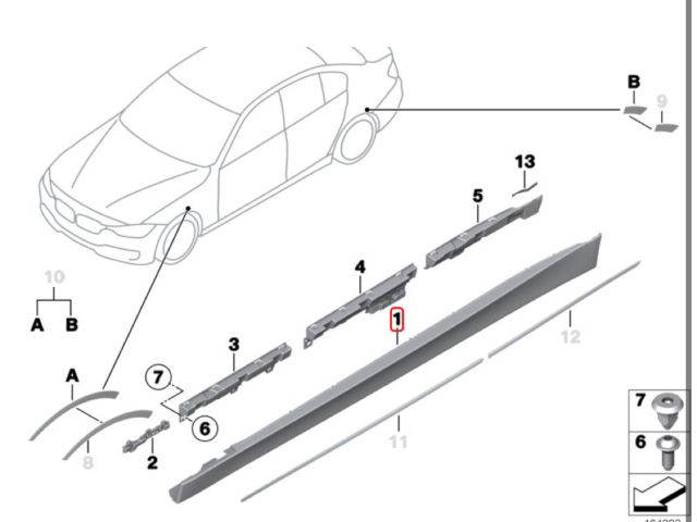 bontott BMW 3 F30-F35 Bal Küszöb