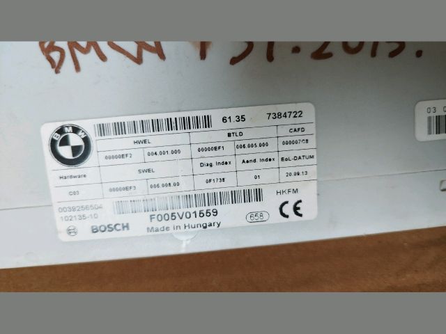 bontott BMW 3 F30-F35 Csomagtér Ajtó Vezérlőegység