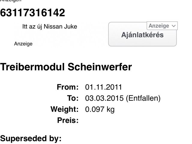 bontott BMW 3 F30-F35 Elektronika (Magában)