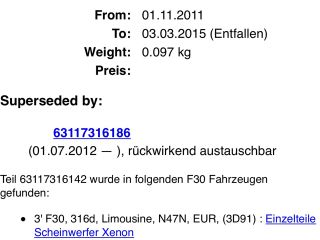 bontott BMW 3 F30-F35 Elektronika (Magában)