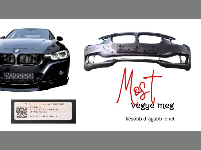 bontott BMW 3 F30-F35 Első Lökhárító (Üresen)