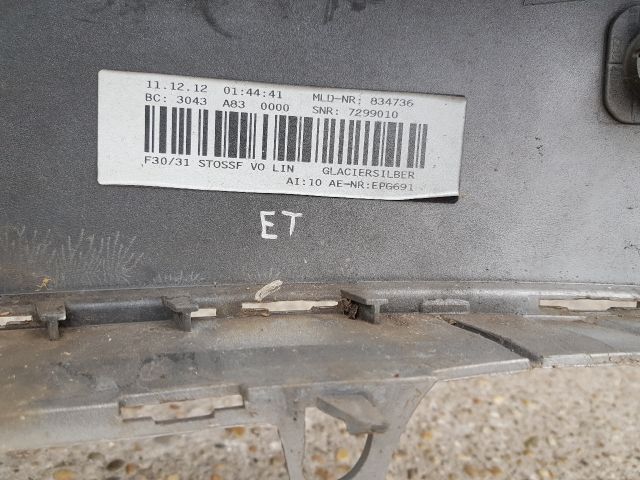 bontott BMW 3 F30-F35 Első Lökhárító (Üresen)