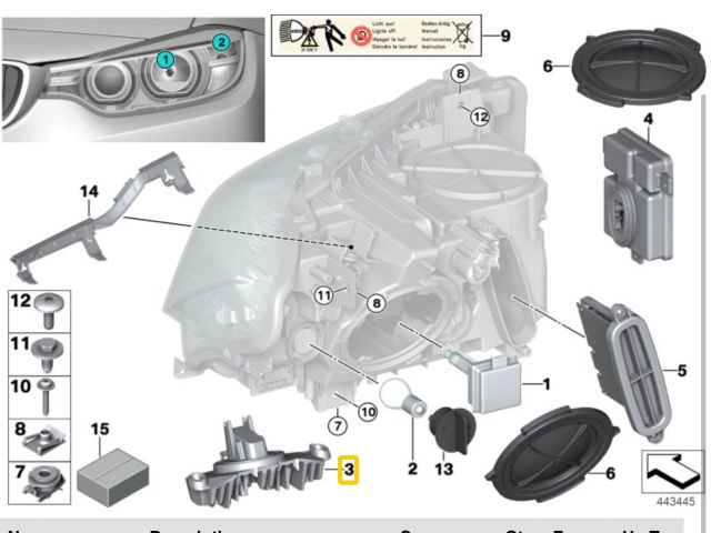 bontott BMW 3 F30-F35 Fényszóró Elektronika