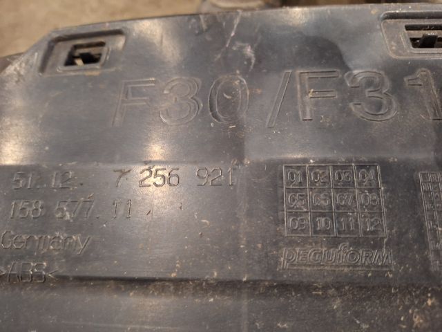 bontott BMW 3 F30-F35 Hátsó Lökhárító Merevítő (Fém)