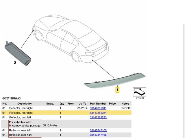 bontott BMW 3 F30-F35 Jobb hátsó Prizma