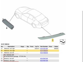bontott BMW 3 F30-F35 Jobb hátsó Prizma