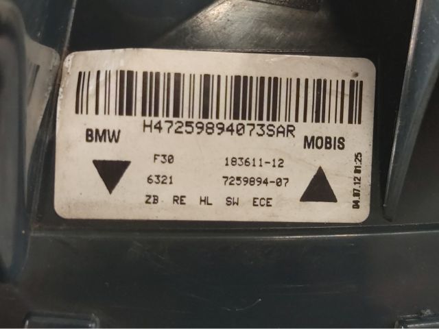 bontott BMW 3 F30-F35 Jobb Külső Hátsó Lámpa