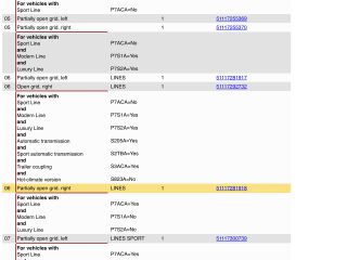bontott BMW 3 F30-F35 Jobb Szellőző Keret