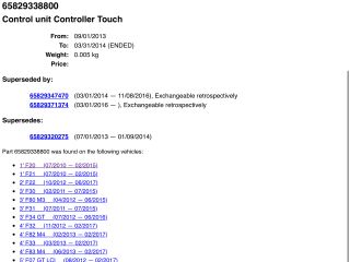 bontott BMW 3 F30-F35 Navigáció Elektronika