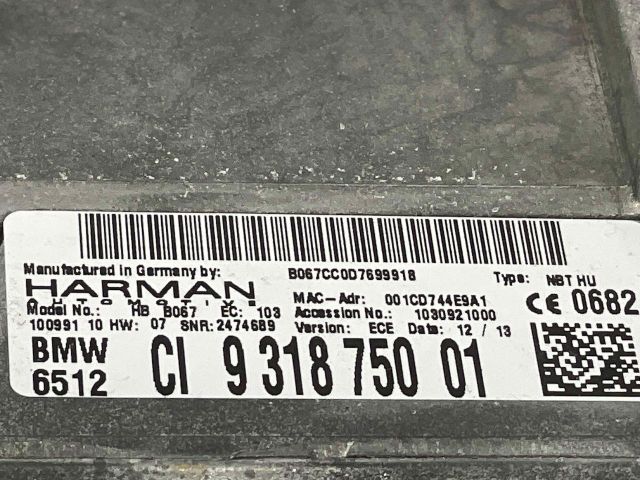 bontott BMW 3 F30-F35 Rádió / CD