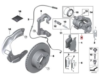 bontott BMW 3 F31 Jobb hátsó Féknyereg Munkahengerrel